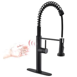 Fapully Black Kitchen Faucet with Pull Down Sprayer,Touchless Motion Sensor Single Handle Faucet for Kitchen Sink