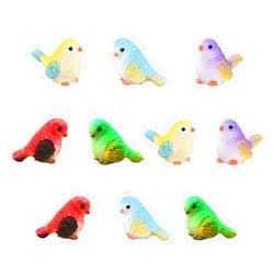 MAOMIA Miniature Bird Decorative Figurines 10 Pcs Mini Bird Dollhouse Figurines Accessories Fairy Garden Decoration Plant Flower Pots Ornaments