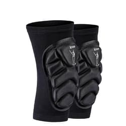 PISIQI Knee Pads Compression Leg Sleeve Knee Brace Sleeve Thickening Anti-Collision Sponge Thick EVA Foam Padding for Basketball, Football & Volleyball Hiking Wrestling Protector Gear (Black, X-Large)