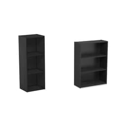Furinno Bookcase and Shelf Storage Bundle (3-Tier, Blackwood) | (3-Tier, Americano)