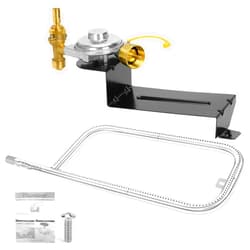 CSZKJXPA 80476 Valve Regulator with 69956 Grill Burner for Weber Q Grill Parts,for Weber Q200 Q220 Series Grill,Fits Model 396002,396001,566002,567798. Gas Valve Regulator & 20.5IN Burner Replacement Kit.