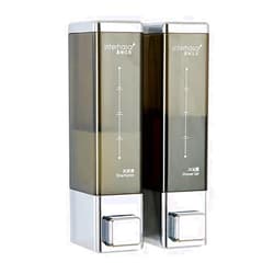 WSLWJH Hand Sanitizer Dispenser Wall Mounted Liquid Dispenser Wall Mounted Shampoo Soap Dispenser Chrome Finish Square Liquid Soap Bottle Bathroom Accessories 300Ml