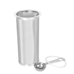 UPTRUST Cold Brew Coffee Maker Filter for 1Quart/32ounce Wide Mouth Mason Jar-Iced Coffee&Tea&Fruit Maker-Food grade 304 Stainless Steel coffee Filter-Free silicone seal gasket&Coffee Scoop.(Jar NOT Included)