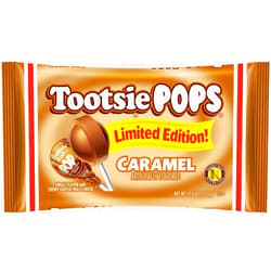 Tootsie Roll Tootsie Pops Limited Edition Individually Wrapped Single Flavor Lollipops with Tootsie Roll Center, Caramel, 12.6 Ounce