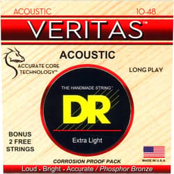 DR Strings VTA-10 Veritas Phosphor Bronze Acoustic Guitar String 10-48 Extra Light