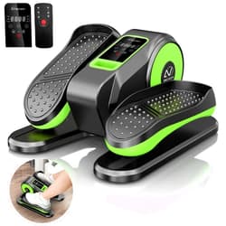 ANCHEER Under Desk Elliptical Machine, Ellipse Leg Exerciser for Seniors with 12 Adjustable Speeds, Quiet & Portable Electric Seated Pedal Exerciser with Remote Control