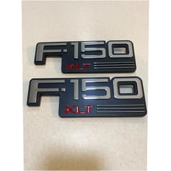 Wallsmart 2X Vintage 150 XLT Nameplate Emblem Badge Compatible with 93-97 Logo Nameplate 150XLT