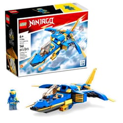 LEGO NINJAGO Jay’s Lightning Jet EVO 71784, Upgradable Toy Plane, Ninja Airplane Building Set, Collectible Birthday Gift Idea for Grandchildren, Kids, Boys and Girls Ages 7 and Up