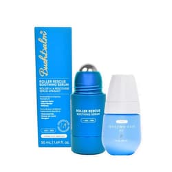 Bushbalm Ingrown Hair Roller Rescue And Nude Oil Bundle - Includes AHA & BHA - Exfoliating, Soothing, Cooling for Intimate Areas, Underarms - Helps With Razor Bumps and Ingrown Hairs, Blue (Bundle)