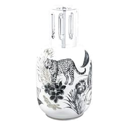 MAISON BERGER - Lampe Berger Home Fragrance Lamp Diffuser - Model Porcelain - Air Freshener - 6.3 x 3.6 x 3.6 inches (Jungle White)