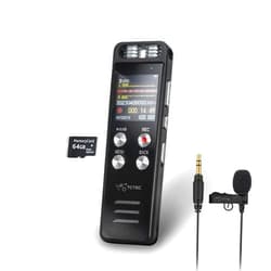 TCTEC 96GB TCTEC Digital Voice Recorder with 7000 Hours Recording Capacity, Audio Noise Reduction, Sound Tape Recorder with Playback, Clip-on Mic Dictaphone for Meeting, Lecture