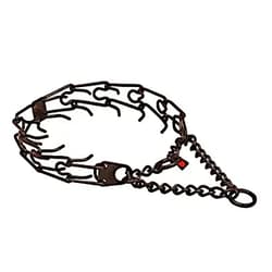 Herm Sprenger pinch dog collars Herm Sprenger Black Stainless Steel Ultra-Plus Prong Collar for German Shorthaired Pointer with Center-Plate and Assembly Chain - 3.2 mm x 23 inches