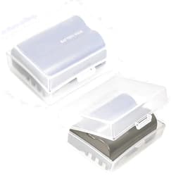 FANZR Camera Battery Case Compatible for Canon LP-E6, Compatible for Nikon EN-EL15, Transparent Hard Plastic Box with SD Card Slot (2 Pack)
