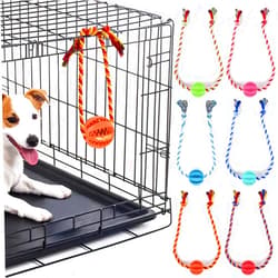 ChengFu Interactive Dog Toys, Crate Training Aids for Puppies, Reduce Stress Anxiety Peanut Butter Dog Food Treat Dispenser Toys(Orange)