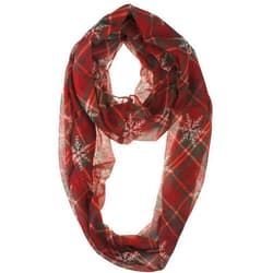 VIVIAN & VINCENT Gift Wrapped Fall Winter Soft Lightweight Sheer Holiday Infinity Christmas Scarf for Women