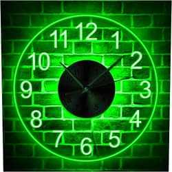 The Geeky Days Arabia Numbers Modern Simple LED Lighting Acrylic Wall Time Clock with Color Changing Transparent Luminous Clock Watch Home Living Room Wall Hanging Decor
