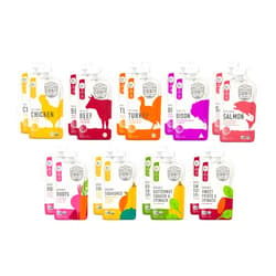 Serenity Kids 6+ Months Meats + Veggies Mixed Baby Food Puree Pouch Variety Pack 18 Count- No Sugary Fruits or Added Sugar - 3.5 Oz BPA & Allergen Free Pouch- Baby Puree Variety Pack