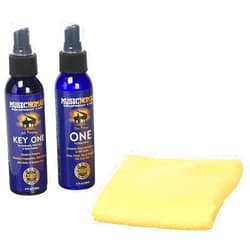 MusicNomad Complete 3 pc. Care Kit for Gloss Pianos - Cleaner, Polish, Cloth (MN132)