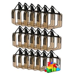 Arganrro Double-Layered Large Toy Storage Bags, Reusable Clear PVC Board Game Storage, Travel Waterproof Organizer Bags with Zipper for Building Blocks, Puzzle