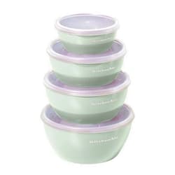 Lifetime Brands KitchenAid Prep Bowls with Lids, Set of 4, Pistachio