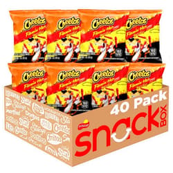 Cheetos Cheese Flavored Snacks, Flamin' Hot Crunchy, 1 Ounce (Pack of 40)