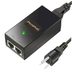 PLUSPOE 24volt Passive Gigabit PoE Injector Adapter for Ubiquiti and Mikroik Devices, Fit for Ubiquiti POE-24W-G (Not for 802.3af/at)