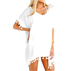 Yincro Women Chiffon Tassel Swimsuit Cover Up Beach Coverups for Swimwear