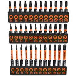 HORUSDY Impact Torx Bit Set, 36pcs Torx Security Bit Set,Tamper Proof Torx Bit Set (T5-T40), Star Bit Set for Impact Driver, S2 Steel 1