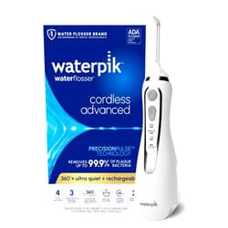 Waterpik Cordless Advanced 2.0 Water Flosser For Teeth, Gums, Braces, Dental Care With Travel Bag and 4 Tips, ADA Accepted, Rechargeable, Portable, and Waterproof, White WP-580, Packaging May Vary