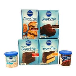 Pillsbury Sugar Free Cake Mix and Frosting Bundle. Everything Needed To Get A Sugar Free Party Started 6 Piece Set