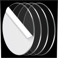 Blulu 4 Pcs Round Clear Acrylic 6 Inch, 1/8 Inch Thick Clear Acrylic Sheets Transparent Circle Blanks Disc for DIY Project, Paintings, Art Crafts, Cake Disk