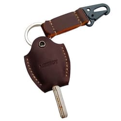 MEEBOY handmade leather car key sleeve for broken key car key cover for men and women (Coffee)