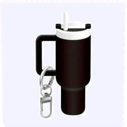 Generic Mini Tumbler Keychain with Detachable Storage for Lipstick,Mini Cup Keychain, School Bag Key Ring Backpack Charm for Women