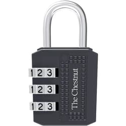 The Chestnut Padlock with 3 Digit Combination - Outdoor Weatherproof Combination Lock - Keyless Resettable Combo - for Luggage, Fence, Travel, Gate, Door, School, Gym, Sports, Toolbox, Case, Employee Lockers, Hasp
