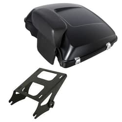 XMTMOTO Matte Black Razor Tour Pack Pack Trunk+Backrest Pad+ Tour Pack Mounting Rack fits for Harley Touring Models Road King, Road Glide, Street Glide, Electra Glide, Ultra-Classic 2014-later