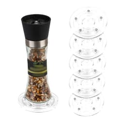Diakey 6 Pack 4 Inch Small Lazy Susan Turntable, Acrylic Lazy Susan Hardware Bearing Base with Steel Ball, Mini Rotating Organizer for Kitchen Spice Cake Decorating, Clear