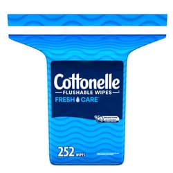 Cottonelle Fresh Care Flushable Wet Wipes, Adult Wet Wipes, 1 Refill Pack, 252 Wipes Per Pack, Packaging May Vary