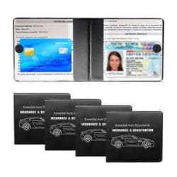 Kewucn 4 PCS Car Registration Insurance Holder, 5.2