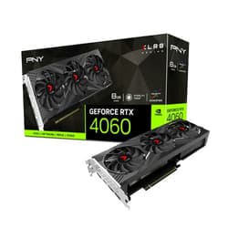PNY GeForce RTX™ 4060 8GB XLR8 Gaming Verto™ RGB Triple Fan Graphics Card DLSS 3 (ARGB,128-bit, PCIe 4.0, GDDR6, HDMI/DisplayPort, Supports 4k, 2 Slot)