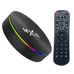 GimeBox Amlogic S905X4 TV Box Android 11.0 TV Box MXIII Pro X4 4GB RAM 64GB ROM Dual-WiFi 2.4GHz/5GHz BT Quad Core 64 Bits 3D/8K 100M Smart TV Box USB 3.0