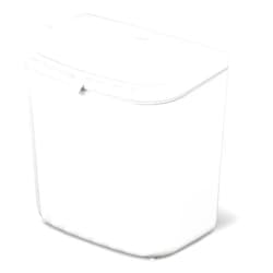 Glad Roomate Under Counter Trash Can | Space Saving Waste Bin for Kitchen Cabinet, Bathroom or Office | Dual Lid for Ease of Opening, 7 Liter, White
