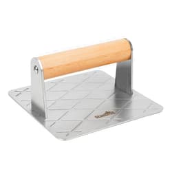 Stanbroil Stainless Steel Burger Press for Flat Top Griddle, 5.5 Inch Square Burger Smasher with Wooden Handle, Non-Stick Bacon Press Tool for Grill Cooking