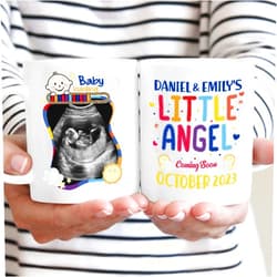 Generic Personalized Coffee Mug For Expecting Dad From Baby Bump Baby Loading Little Angel Sonogram Custom Name Photo First Time Dad Gifts 11 15oz Ceramic Novelty Cup For Birthday Christmas Xmas