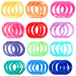 Shappy 12 Colors Potholder Weaving Loom Loops Bulk Weaving Craft Loops with Multiple Colors for DIY Crafts Supplies Compatible with 7 Inch Weaving Loom(96 Pieces)