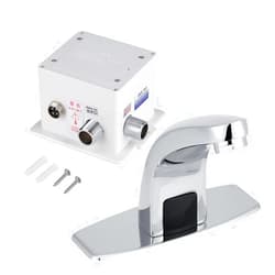 Zerodis Automatic Infrared Sensor Faucet Chrome Finish Touchless Kitchen Bathroom Sink Water Tap Zinc Alloy Hands- Tap with Control Box