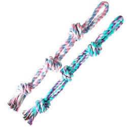 XIGOU Dog Rope Toys 2 Pcs Indestructible Dog Toys, Dog Chew Toys for Aggressive Chewers, Tough Puppy Teething Chew Toys for Boredom, Dental Cleaning Tug of War Dog Toy, Great for Small to Large Breed