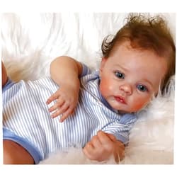 Anano Realistic Reborn Baby Toddler Boy 19 Inch Weighted Real Reborn Babies That Look Real and Feel Real Life Like Baby Dolls Newborn Reborn Silicone Baby Doll Girl
