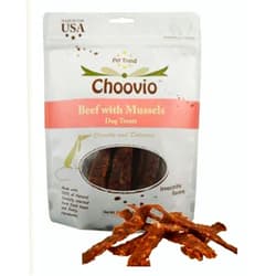 Choovio Beef with Mussels Recipe 5 oz, Made in USA Dog Treats