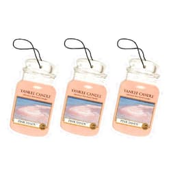 Yankee Candle Car Jar Pink Sands Air Freshener(Set of 3)