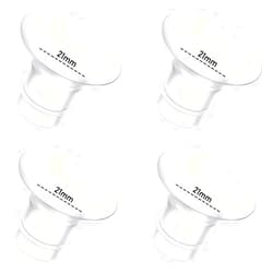 BDICOVE 4Pcs Breast Pump Flange Insert 21mm Compatible with Momcozy/Spectra/Medela/eufy/Elvie/Lansinoh/Paruu P10 Breast Pump, Fit for Momcozy M5/M9/M6/V2 Pro/V2 pro/S12 Pro/eufy E10 S1 S1 Pro, 24mm Flange